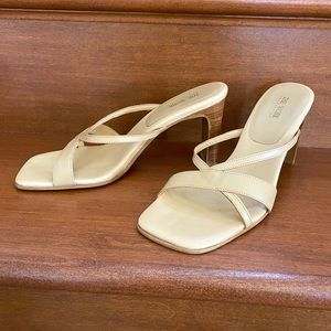 Beige strappy sandal - 3.5 inch